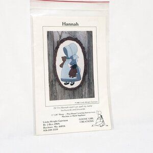 Hannah Goose Girl Creations Applique Sewing Pattern 1985 Linda Garrison